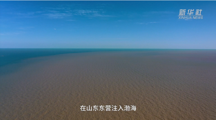 河海交汇处，黄蓝分明的奇观铺展在天地间。.png